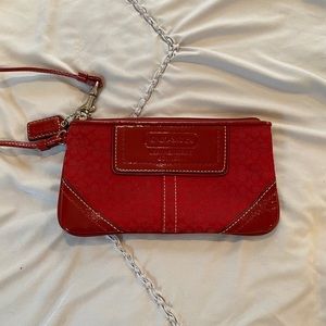 Red Coach wristlet